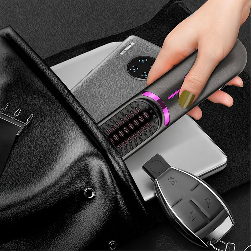 Wireless Hair Straightener – Cordless Ceramic Flat Iron, USB Rechargeable, 3 Heat Settings, Mini Travel Size – Lumea