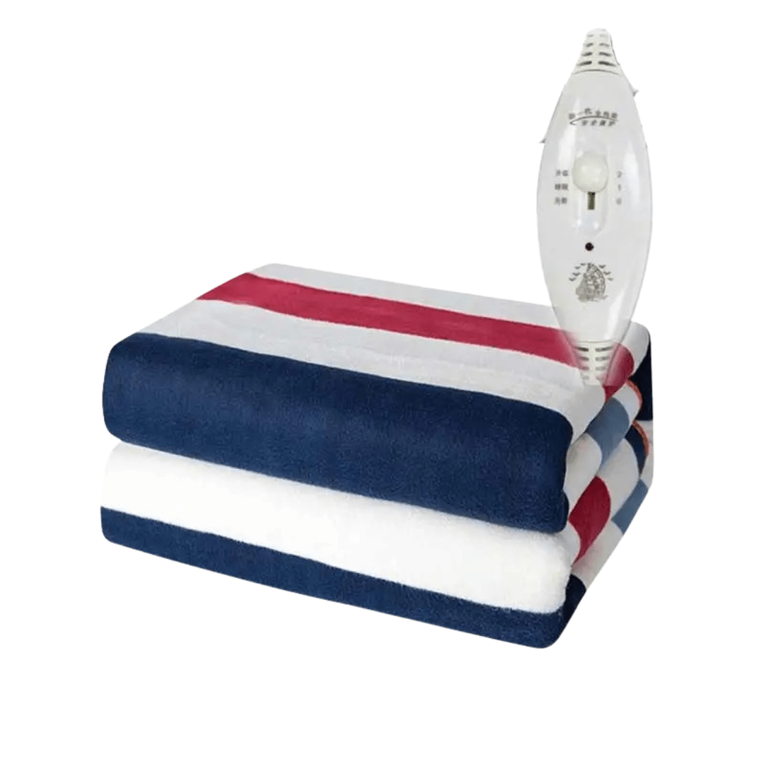 Electric Heated Blanket 47 x 59 in with Thermostat – Soft Plush Fleece Throw with Overheat Protection – for Bed & Couch
