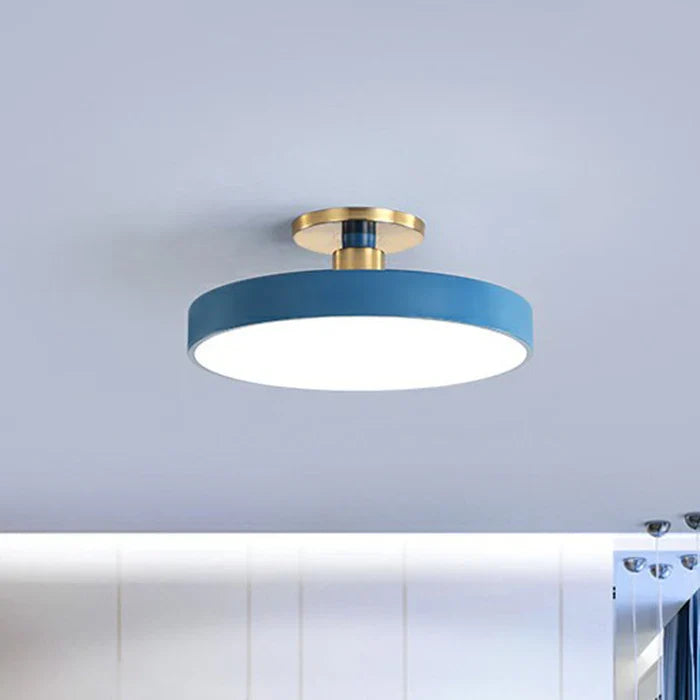 LED Ceiling Lamp in Nordic Style – Modern Round Flush Mount Ceiling Light for Bedroom & Kids Room, 12 to 19 in, 6 Colors – NordicaGlow