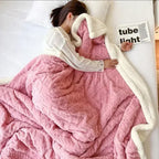 Thick Winter Lambswool Blanket – Sherpa Fleece Throw Blanket for Couch & Bed, Warm & Cozy, 4 Sizes – WarmWool
