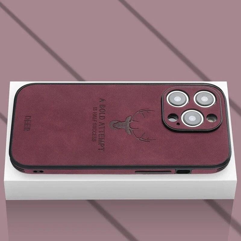 Luxury Deerskin iPhone Case - Veltro Rot
