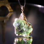 Fine Moldavite Necklace – Green Moldavite Pendant, Handmade with Adjustable Chain – Zahara Lyra