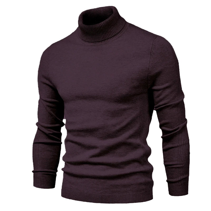 Admire | Men's Mock Neck Turtleneck Sweater - Soft Knit Pullover