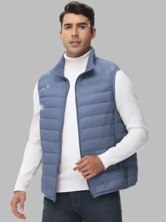 Grayson | Lightweight Quilted Vest for Men Hellblue