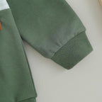 Baby Jogger Set – 2 Piece Winter Outfit with Color Block Sweatshirt & Stretch Pants, Cotton Blend, 0-3 Years – Marmari