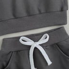 Baby Jogger Set – 2 Piece Winter Outfit with Color Block Sweatshirt & Stretch Pants, Cotton Blend, 0-3 Years – Marmari