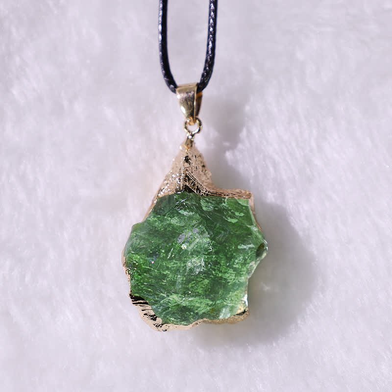 Fine Moldavite Necklace – Green Moldavite Pendant, Handmade with Adjustable Chain – Zahara Lyra