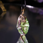 Fine Moldavite Necklace – Green Moldavite Pendant, Handmade with Adjustable Chain – Zahara Lyra