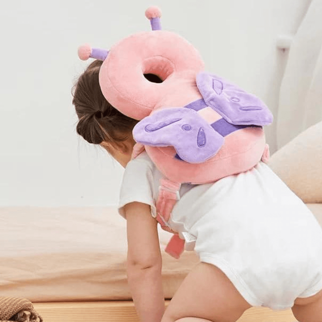 Baby Fall Prevention Cushion – Baby Head Protector Backpack for Crawling & Walking, Padded with Adjustable Straps – LittleGuard Butterfly
