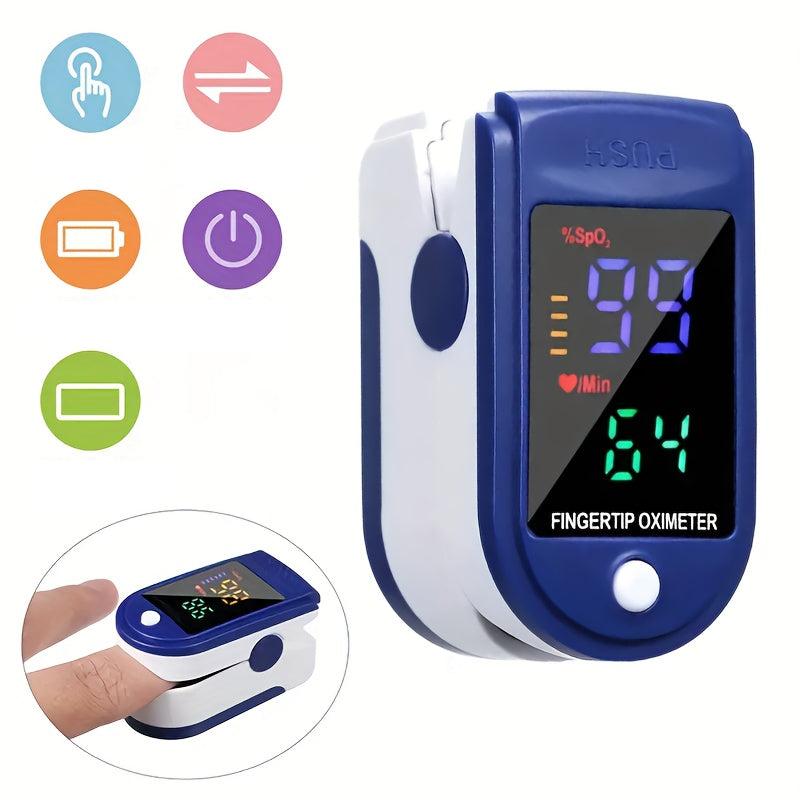 Pulse Oximeter for Blood Oxygen and Heart Rate – Compact SpO2 Monitor, 70-100% SpO2, 30-250 BPM, Only 1.8 oz