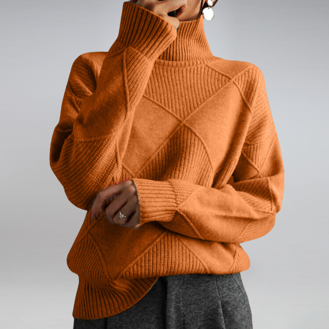 Women’s Luxury Turtleneck in a stylish look.