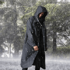 Calico | Men’s Raincoat – Long Waterproof Breathable Coat with Adjustable Hood