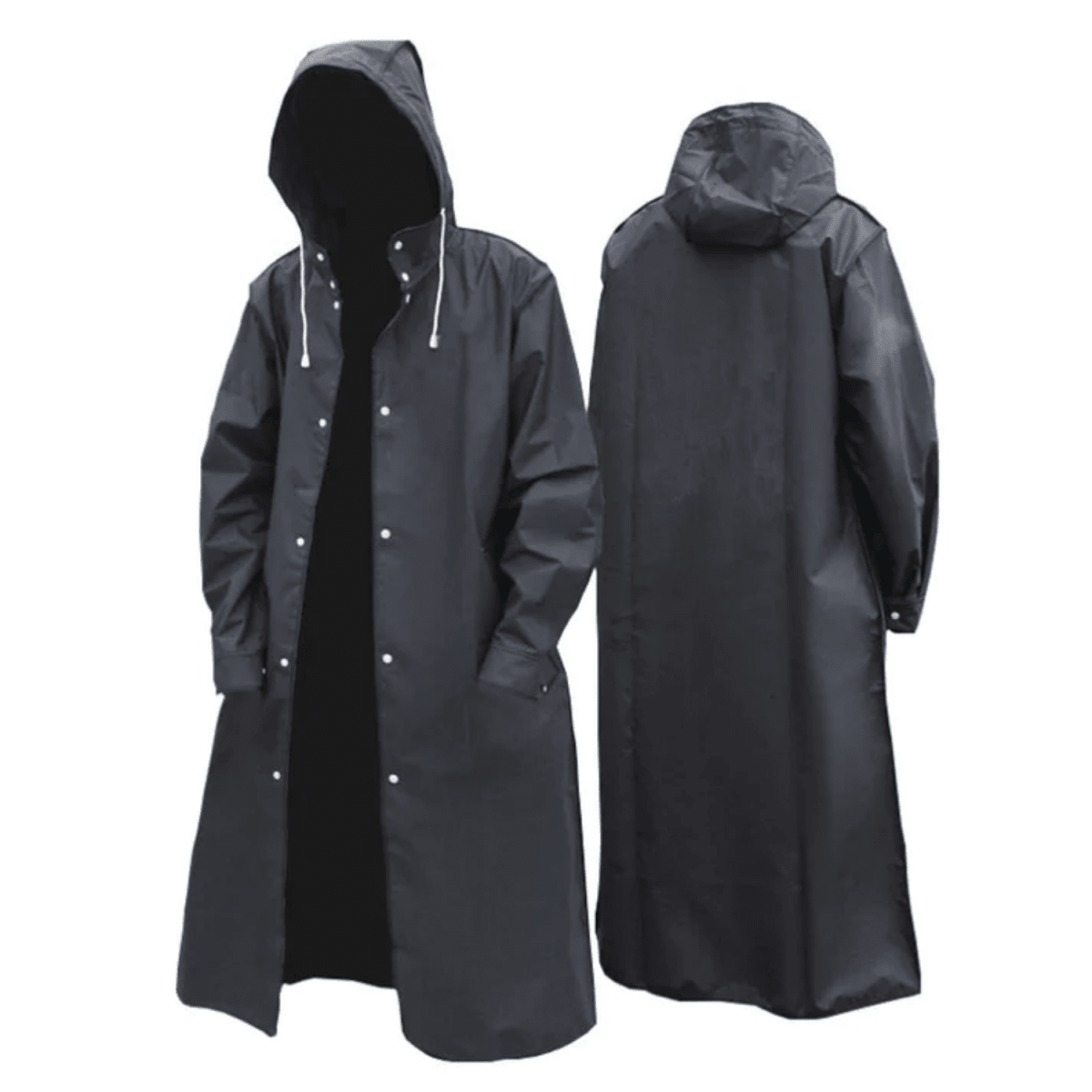 Calico | Men’s Raincoat – Long Waterproof Breathable Coat with Adjustable Hood