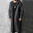 Calico | Men’s Raincoat – Long Waterproof Breathable Coat with Adjustable Hood