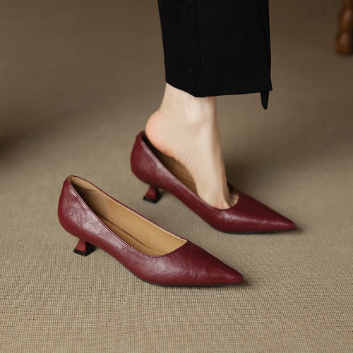 Aeris | Women’s Genuine Leather Heels – Chic Artisan Pointed-Toe & Refined Stiletto Comfort 0