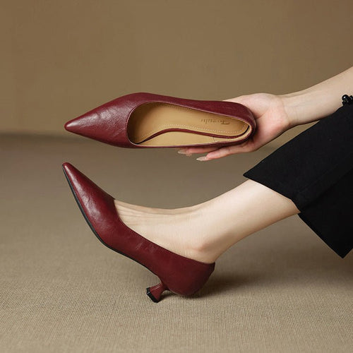 Aeris | Women’s Genuine Leather Heels – Chic Artisan Pointed-Toe & Refined Stiletto Comfort 1