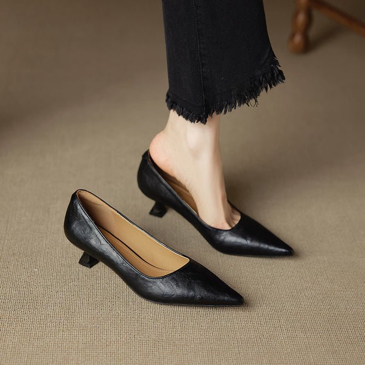 Aeris | Women’s Genuine Leather Heels – Chic Artisan Pointed-Toe & Refined Stiletto Comfort 10