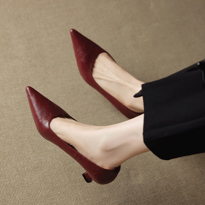 Aeris | Women’s Genuine Leather Heels – Chic Artisan Pointed-Toe & Refined Stiletto Comfort 2