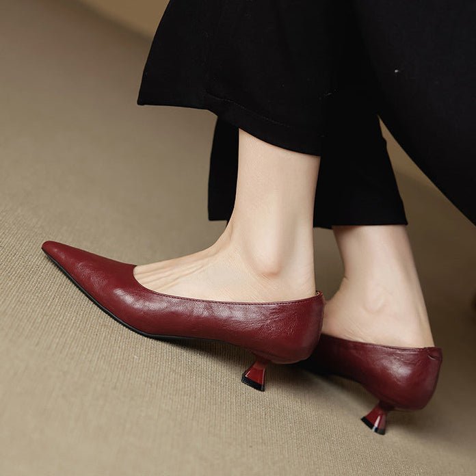 Aeris | Women’s Genuine Leather Heels – Chic Artisan Pointed-Toe & Refined Stiletto Comfort 3