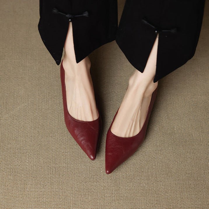 Aeris | Women’s Genuine Leather Heels – Chic Artisan Pointed-Toe & Refined Stiletto Comfort 4
