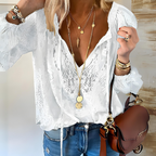 Zahara | Lightweight Cotton Summer Long Sleeve Top White
