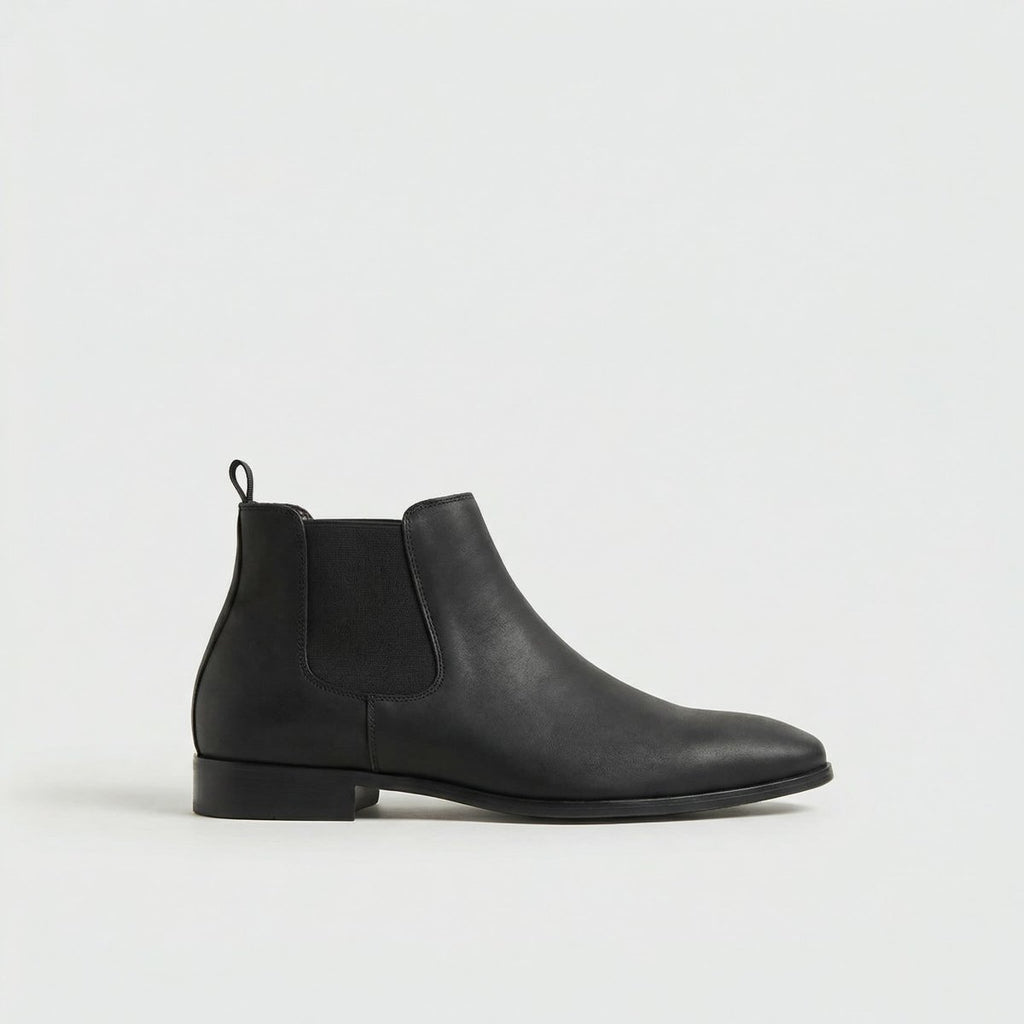 Alaric | Premium Smooth Leather Black Chelsea Boots for Men & Women 9