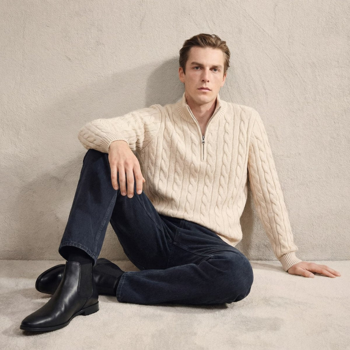 Alaric | Premium Smooth Leather Black Chelsea Boots for Men & Women 1