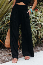 Women's High-Waisted Palazzo Pants black