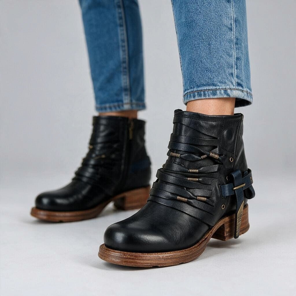 Women's Comfortable Ankle Boots with Non-Slip Sole