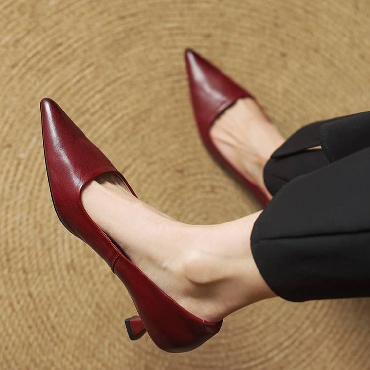 Anok | Women’s Genuine Leather Heels – Chic Artisan Pointed-Toe & Refined Stiletto Comfort 0