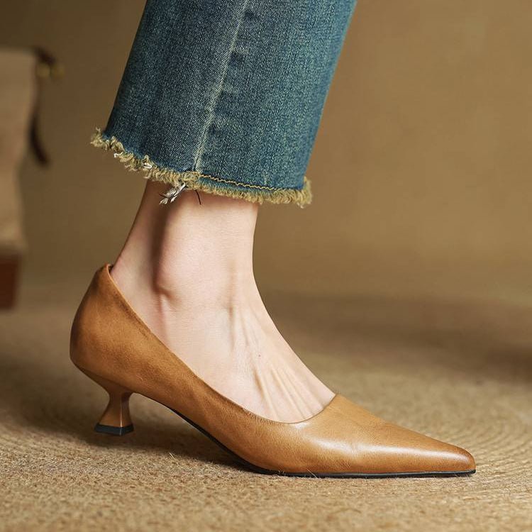 Anok | Women’s Genuine Leather Heels – Chic Artisan Pointed-Toe & Refined Stiletto Comfort 10