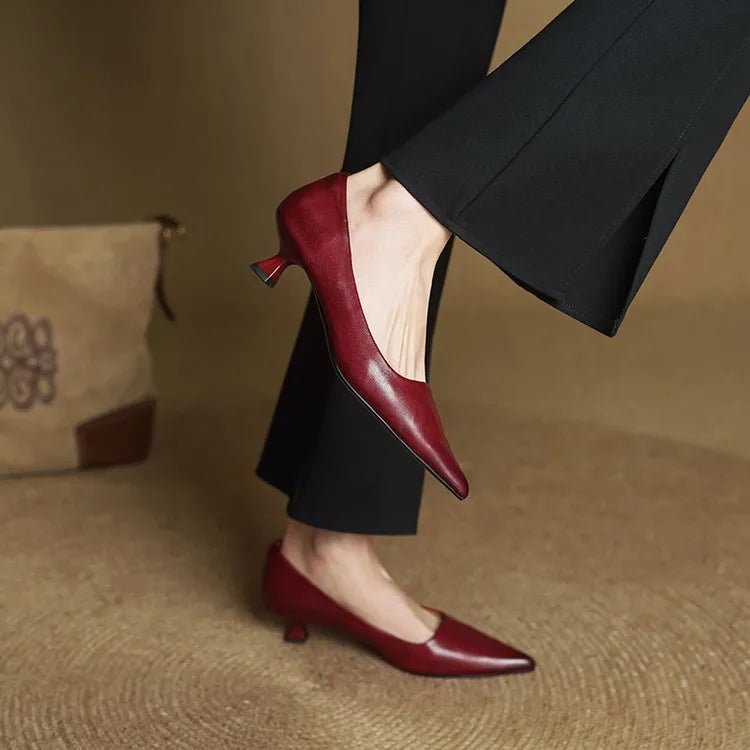 Anok | Women’s Genuine Leather Heels – Chic Artisan Pointed-Toe & Refined Stiletto Comfort 4