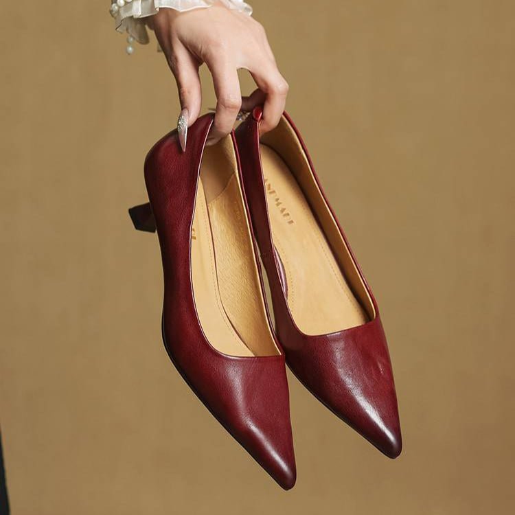 Anok | Women’s Genuine Leather Heels – Chic Artisan Pointed-Toe & Refined Stiletto Comfort 5