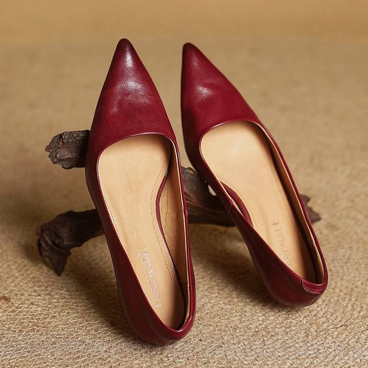Anok | Women’s Genuine Leather Heels – Chic Artisan Pointed-Toe & Refined Stiletto Comfort 6