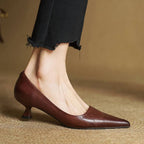 Anok | Women’s Genuine Leather Heels – Chic Artisan Pointed-Toe & Refined Stiletto Comfort 9