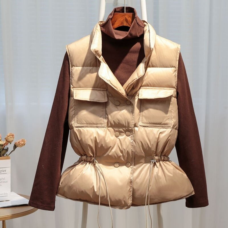 Anoukil | Women's Modern Puffer Vest with Notched Collar and Pockets | Warm 1
