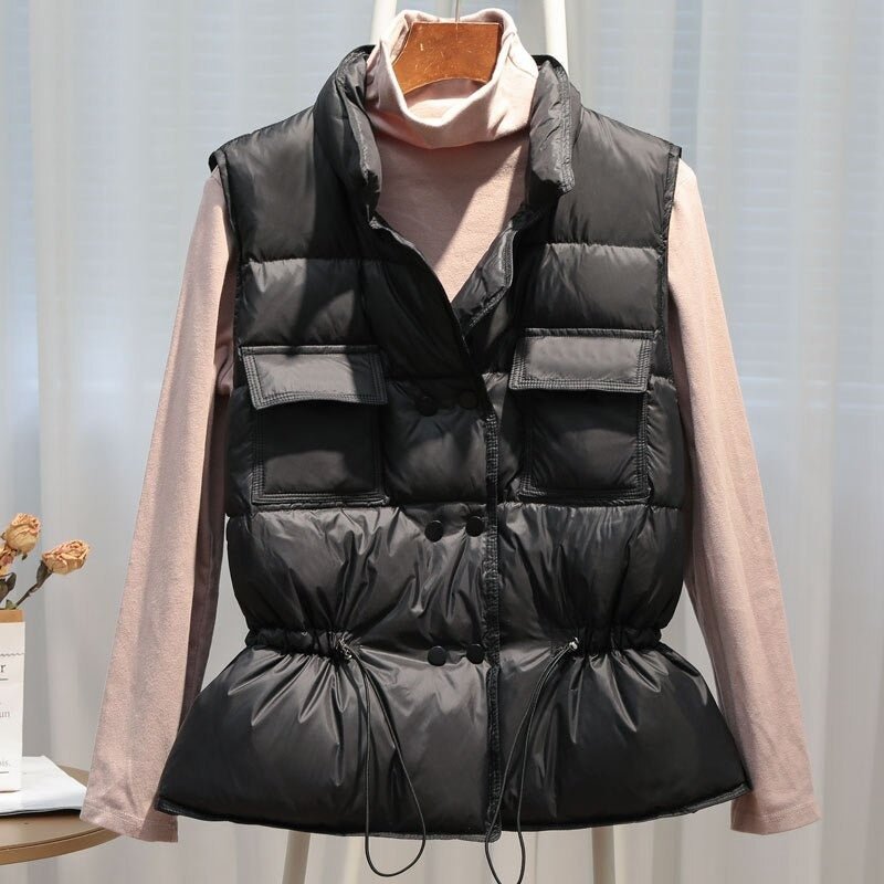 Anoukil | Women's Modern Puffer Vest with Notched Collar and Pockets | Warm 3