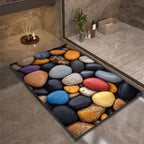 Diatomite Bath Mat with Non-Slip Rubber Base – Quick Dry Absorbent Bath Mat, 17 Designs, 16 x 24 to 24 x 35 in Design 12