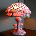AuraGlass – Magical Colored Glass Lamp for Relaxing Atmosphere Pink mushroom