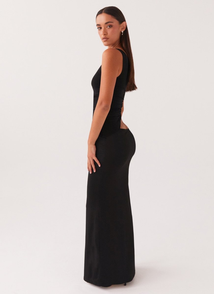 Aura | Women's Long Dress - One-Shoulder Design & Cut-Out Detail 5