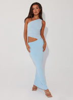 Aura | Women's Long Dress - One-Shoulder Design & Cut-Out Detail 6