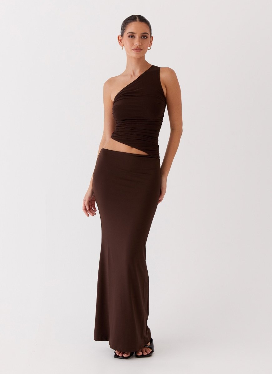 Aura | Women's Long Dress - One-Shoulder Design & Cut-Out Detail 8