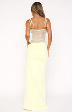 Aura | Women's Long Form-fitting Dress – Lace & Lace-up Straps 2