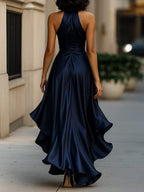Giselle | Dramatic And Luxurious Satin Wrap Maxi Dress