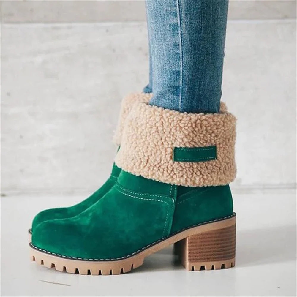 Solis | Boots for Women | Faux Shearling Cuff Ankle Style