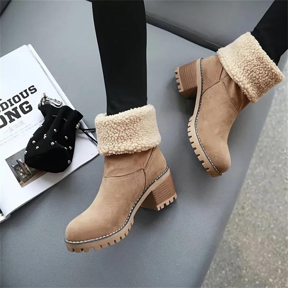 Solis | Boots for Women | Faux Shearling Cuff Ankle Style