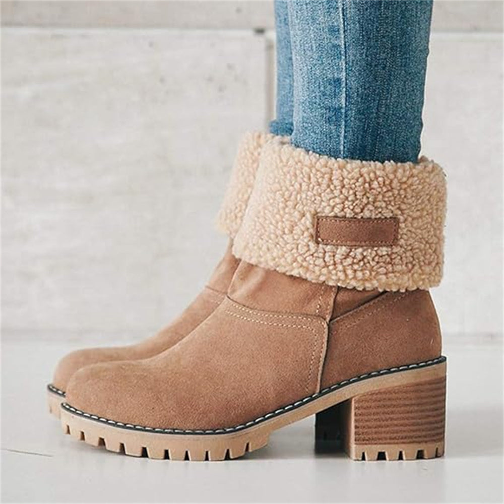Solis | Boots for Women | Faux Shearling Cuff Ankle Style