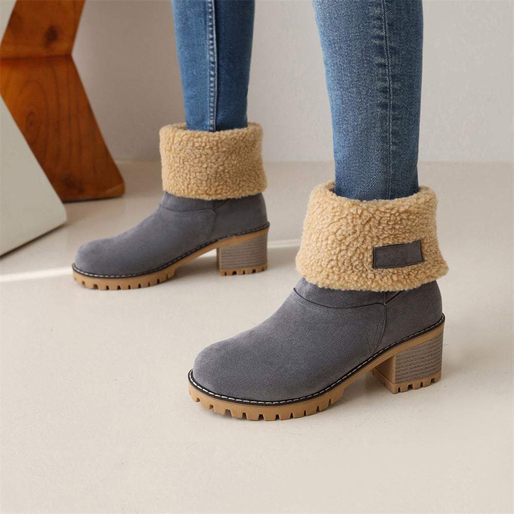 Solis | Boots for Women | Faux Shearling Cuff Ankle Style