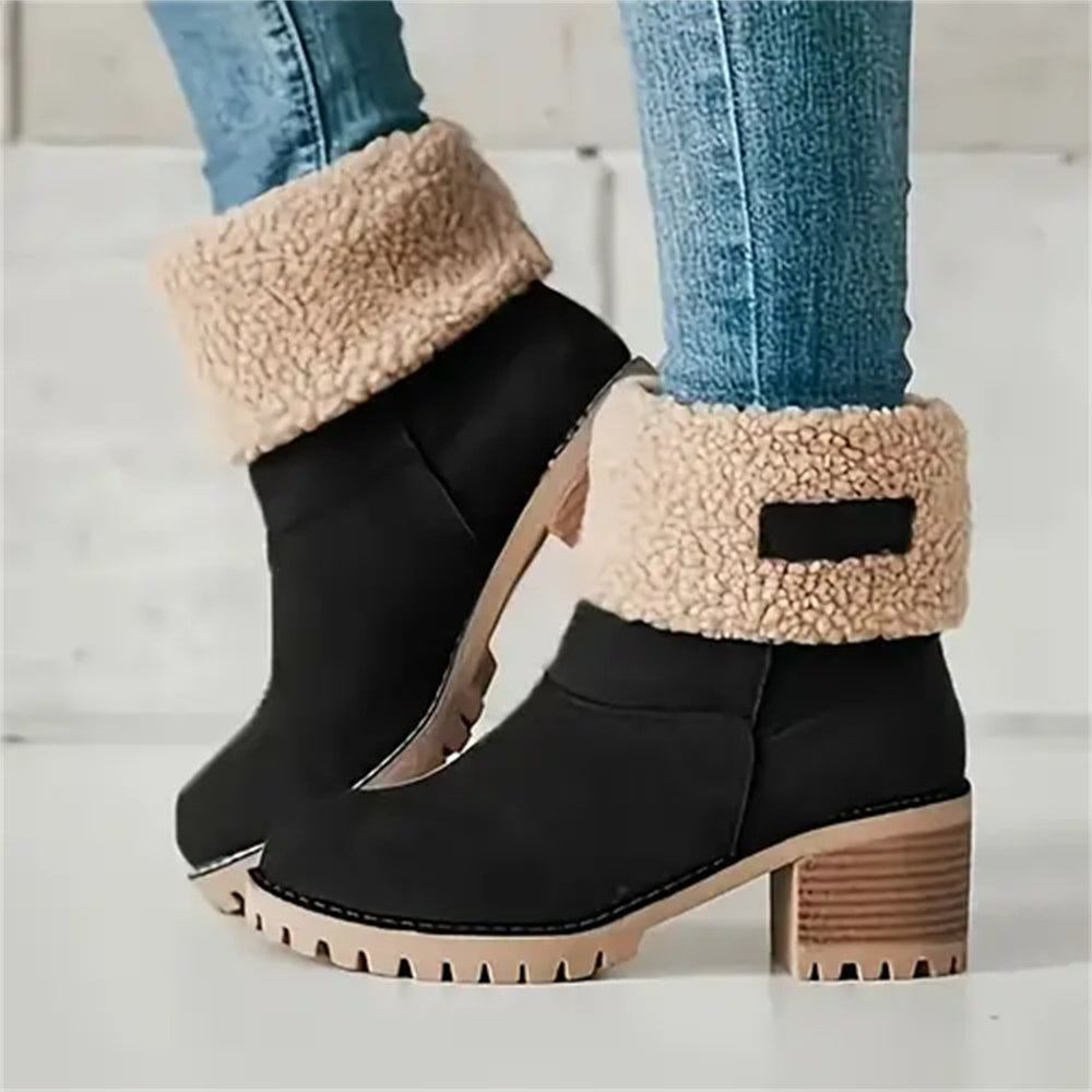 Solis | Boots for Women | Faux Shearling Cuff Ankle Style