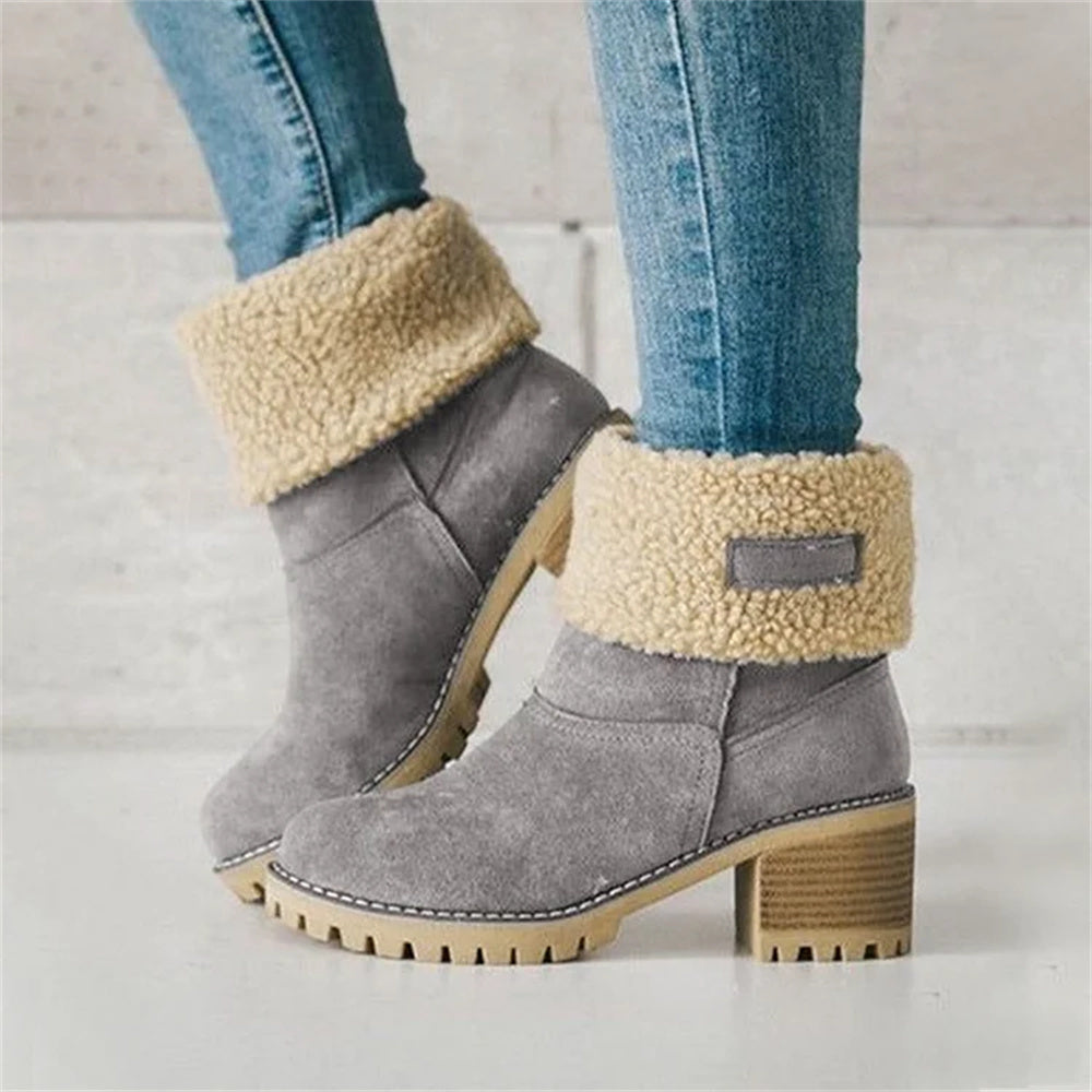 Solis | Boots for Women | Faux Shearling Cuff Ankle Style